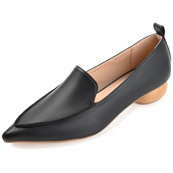 Journee Collection Shoes - Journee Womens Maggs Wide Width Loafer Pointed Toe Slip On Flats